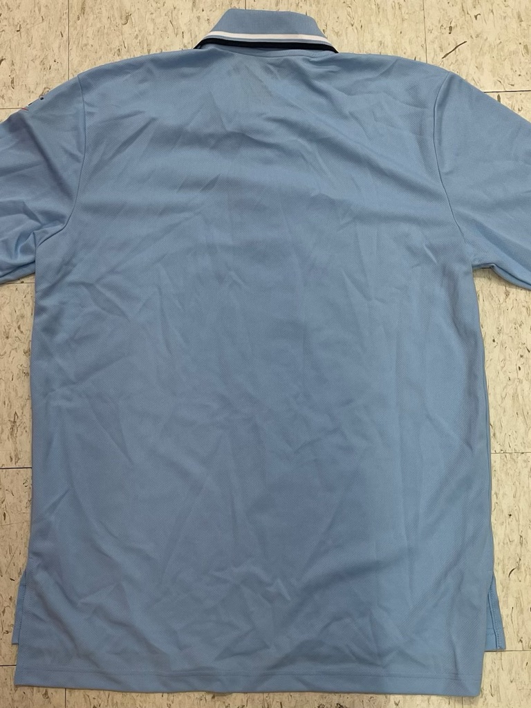 Mens Light Blue Polo Shirt With Contrast Collar